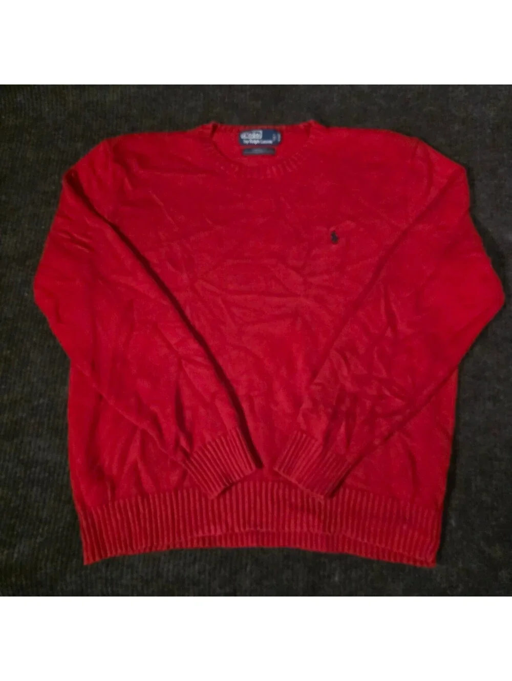 Polo by Ralph Lauren Red Cotton Crewneck Sweater